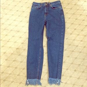 Missguided fringe denim jeans 🌟